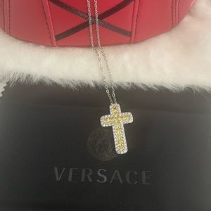 $1,100 Princess Canary CROSS Necklace 925